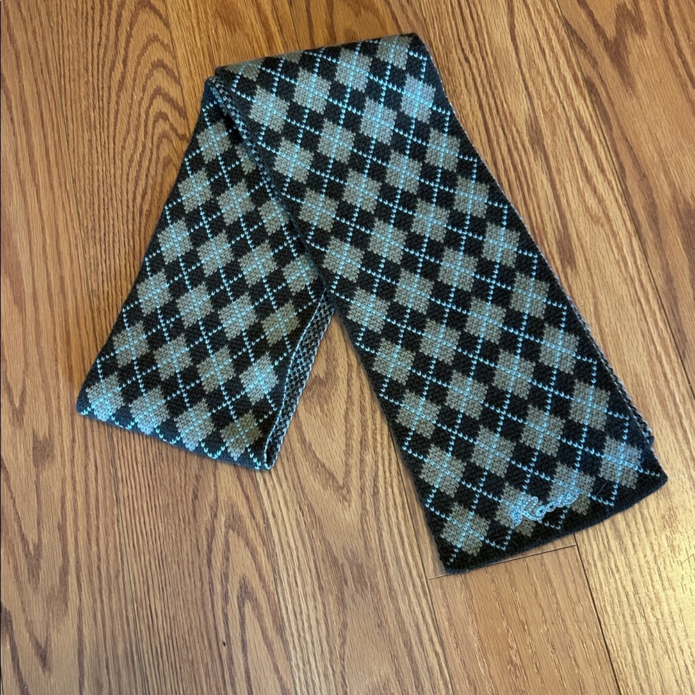 Roots 73 Brown and Blue Knit Scarf